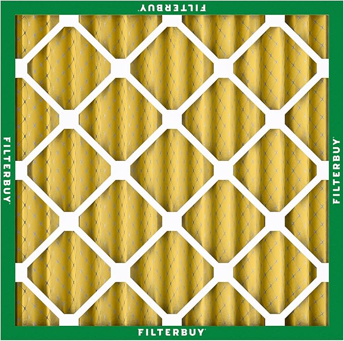 Filterbuy 24x24x2 Air Filter MERV 11 Superior Pet & Allergy Defense (5-Pack), Electrostatic Pleated HVAC AC Furnace Filters Replacement, Made in USA (Actual Size: 23.38 x 23.38 x 1.75)