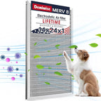 14x24x1 Lifetime Electrostatic Air Filter, MERV 8 Washable Aluminum AC/HVAC Furnace Filter, Reusable Permanent Air Filter, Easy to Clean, Healthier Home/Office (Actual Size:13.50x23.38x0.82)