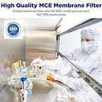 Membrane Solutions MCE Gridded Membrane Filter, Mixed Cellulose Esters Membrane Filter, Sterile Individual Pack Membrane Disc Filter, Diameter: 47 mm, Pore Size: 0.45 um, (2000 Pack)