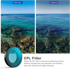 Haoge CPL Polarizer Filter for DJI Osmo Nano,Multi Coated HD Optical Glass Filter,Ultra Slim Aluminum Frame with Screen Protector