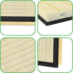 Engine & Cabin Air Filter Set for Ford Explorer 2.3L/3.0L (2020-2023); for Lincoln Aviator 3.0L (2020-2023); for Police Interceptor Utility 3.0L (2020-2024); Replace 7T4Z9601A, JX6Z9601A
