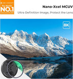 K&F CONCEPT 49mm MC UV Lens Protection Filter with Filter Cap Cleaning Cloth Optical Glass Ultra Slim 28 Multi-Layer Coatings Camera Lens UV Filter (Nano-X Series)