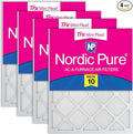 Nordic Pure 12x20x1 (Actual Size: 11 1/2 x 19 1/2 x 3/4) Tru Mini Pleat MERV 10 AC Furnace Air Filters – 2.5X More Media for Longer-Lasting, High-Efficiency Filtration - 4 Pack