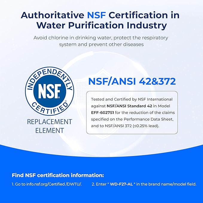 Waterdrop Alkaline DA29-00020B Replacement for Samsung® Water Filter HAF-CIN/EXP, HAF-CIN, DA29-00020B-1, DA97-08006A-1, RF28HMEDBSR, RF263BEAESR, RS25J500DSR, RF263TEAESG, 2 Filters