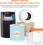 AIRROMI A2002 HEPA Air Purifier Replacement Filter, 4-In-1 Original Filter, Remove 99.97% of 0.3 Micron Particle Blue Smoke(1 Pack)