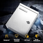Steel Electrical Box, 20"x16"x10" Steel Enclosure, IP67 Waterproof & Rust-Resistant, Outdoor/Indoor Electrical Junction Box with Mounting Plate for Wall/Pole Mount