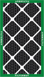 Filterbuy 17x25x1 Air Filter MERV 10 Odor & Allergy Defense with Activated Carbon (2-Pack), Electrostatic Pleated HVAC AC Furnace Filters Replacement, Made in USA (Actual Size: 16.50 x 24.50 x 0.75)