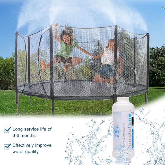 Mornajina 4 Pieces Calcium Inhibitor Filter, Outdoor Misting System Protector for Mist Nozzle, Preventing Scale Buildup from Clogging Up