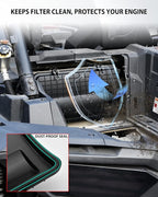 Airbox Cover Assembly for Polaris RZR XP 1000 / RZR XP Turbo 2014-2023 Accessories, Heavy-Duty Air Filter Protector Cover with Dust-Proof Seal and Buckles, Replace #1240748