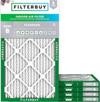 Filterbuy 18x36x1 Air Filter MERV 8 Essential Dust & Allergy Defense (5-Pack), Electrostatic Pleated HVAC AC Furnace Filters Replacement, Made in USA (Actual Size: 17.50 x 35.50 x 0.75)