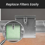 Repa Market 11" x 9" Replacement Air Filter for 8" Duct Filter Box – EU3 Class Purifier Filter for Dust Collection, Lint Trap – Air Purifier – HVAC Ventilation System Filters, Home Improvement