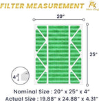 MervKing 20x25x4 Air Filter Actual Size: 19.88" x 24.88" x 4.31" MERV 13 MPR 1500-1900 | MADE IN USA | 1-Pack | Pleated HVAC AC Furnace Replacement
