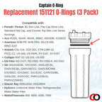 Captain O-Ring - Replacement 151121 / OR-38 / WS03X10001 / 10800-034 O-Rings for Pentek, Culligan, GE, Campbell, etc Water Filter Housing Gasket Seal (3 Pack)