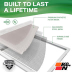 K&N 14X14X1 HVAC Furnace Air Filter, Lasts a Lifetime, Washable, Merv 13, the Last HVAC Filter You Will Ever Buy, Breathe Safely at Home or in the Office, HVC-13-11414