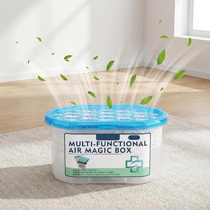 Air Purification Dust Removal Mic Box,Multi-Functional Air MacBox,Automatic Dust Collection Purifies,for car, Bedroom, New House, Office, Closet, Automatic Dust-Sucking (1 PCS)