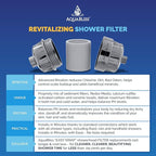 AquaBliss High Output Shower Filter Replacement Cartridge – Reduces Chemicals & Chlorine, Restores pH Balance, Glowing Skin, Strong Nails & Shimmering Hair – 1-Pack (SFC100)