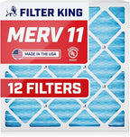 Filter King 20x27x1 Air Filter | 12-PACK | MERV 11 HVAC Pleated A/C Furnace Filters | MADE IN USA | Actual Size: 20 x 27 x .75"
