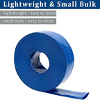 2 in x 25 ft Pool Backwash Hose Heavy Duty Drain Discharge Double PVC Lay flat General Purpose Vinyl Hose, Burst Resistant for Water Transfer Sump Pump Pool Filter (2in 25ft fiber reinforced hose)