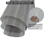 304 Stainless Steel Mesh 60Mesh, 15.7"x47.2"(40x120cm) Metal Mesh Screen,Woven Fine Wire Mesh, Filter Mesh Easy to Cut for Vent Covers, Cage, Garden, Window Screen and DIY Project