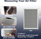 14x20x1 Reusable Air Filter, Electrostatic, Washable Lasts a Lifetime, Breathe Fresher Air in Home and Office HVAC AC Furnace Systems, Merv 8 (Actual Size: 13.69x19.8x0.82 Inch)