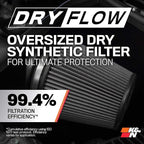 K&N Cold Air Intake System: Dry-Flow Air Filter, Increase Performance & Acceleration: Compatible with 2005-2023 CHRYSLER/DODGE, 300C, Challenger, Charger, Magnum, 71-1542