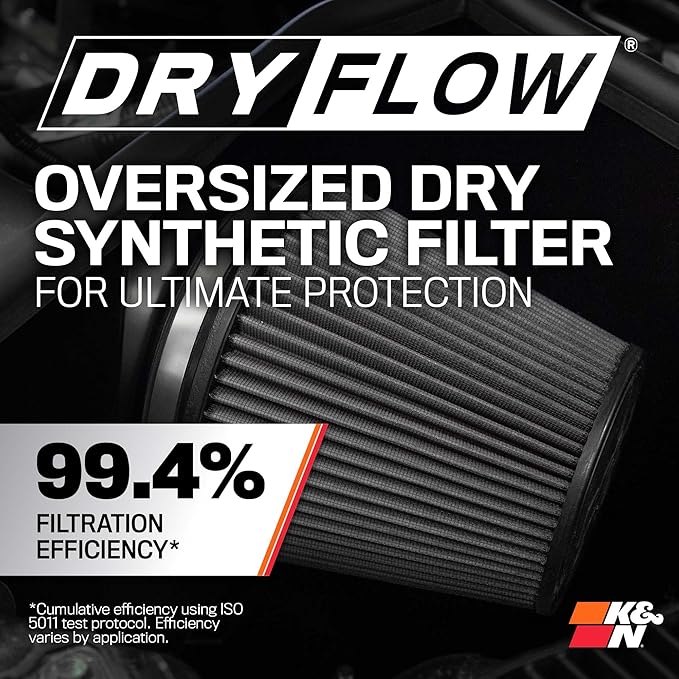 K&N Cold Air Intake System: Dry-Flow Air Filter, Increase Performance & Acceleration: Compatible with 2005-2023 CHRYSLER/DODGE, 300C, Challenger, Charger, Magnum, 71-1542