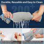 Aquarium Filter Media, Upgraded 8-Layer Filter Sponge Pad for Fish Tank and Pond, Super Filtering Effect, Cut to Fit, Reusable and Washable Aquarium Filter Floss (11.8”x31.5”)