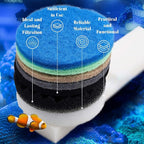 31 Pcs Compatible with Fluval Fx4/Fx5/Fx6 Replacement Filter Media, 3 Foam Block, 3 Carbon and 3 Water Polishing Pad, 2 Bio-sponge 3 Filter Pads, 3 Carbon, 9 Nitrite/Phosphate/Ammonia Remover