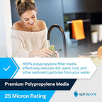 SpiroPure Inline Sediment Water Filter with 1/4" FNTP or 3/8" Quick-Connect, 2" x 10" (1 Pack)