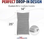 14x25x1 Electrostatic Air Filter, MERV 8, Washable, Reusable Furnace AC/HVAC Filter, Energy Saving, Easy to Clean, Long-Lasting by LifeSupplyUSA