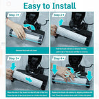 FFsign 3831 Roller Brush & Filter Replacement Compatible with Bissell Crosswave Hard Floor Expert 3831, HF2 3845N Vacuum, Floor Scrubber Wet Dry Vacuum Accessory Kit 2 Brush Rolls, 4 Filter Parts