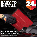 K&N Engine Air Filter: Extended Life 24,000 Mile Replacement Air Filter: Compatible with 2015-2019 Chevy/GMC Colorado and Canyon, KNX-5030