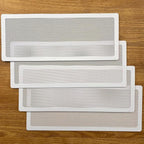 White Floor Register Vent Screen Cover 4"x12" Magnetic, Perfect for Wall/Ceiling/Floor Air Vent Filters (4-Packs)