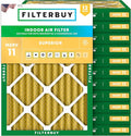Filterbuy 18x25x2 Air Filter MERV 11 Superior Pet & Allergy Defense (12-Pack), Electrostatic Pleated HVAC AC Furnace Filters Replacement, Made in USA (Actual Size: 17.50 x 24.50 x 1.75)