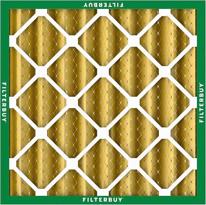 Filterbuy 24x24x4 Air Filter MERV 11 Superior Pet & Allergy Defense (5-Pack), Electrostatic Pleated HVAC AC Furnace Filters Replacement, Made in USA (Actual Size: 23.38 x 23.38 x 3.63)