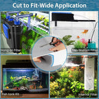 Aquarium Filter Media, Upgraded 8-Layer Filter Sponge Pad for Fish Tank and Pond, Super Filtering Effect, Cut to Fit, Reusable and Washable Aquarium Filter Floss (11.8”x31.5”)