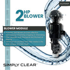 HALF OFF PONDS Simply Clear PRO Koi Pond Filter System with 2HP Blower – Filters Ponds Up to 27,000 Gallons – Bio Comb Media, 6-Way Valve, Pressure Gauge - Mechanical & Biological Filtration