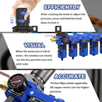 NEWPO 1/2" NPT 5 Stage Air Dryer for Compressor,Brass Coalecsing Filter,Triple Desiccant Dryer & Air Drying System,Air Pressure Regulator with Semi-Auto Drain (Blue)