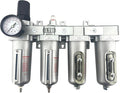 4 STAGE HEAVY DUTY INDUSTRIAL GRADE ULTRA CLEAN FILTER REGULATOR COALESCING DESICCANT DRYER SYSTEM FOR COMPRESSED AIR LINES METAL BOWLS GREAT FOR PAINT SPRAY AND PLASMA CUTTER (3/4"NPT MANUAL DRAIN)