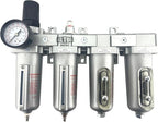 4 STAGE HEAVY DUTY INDUSTRIAL GRADE ULTRA CLEAN FILTER REGULATOR COALESCING DESICCANT DRYER SYSTEM FOR COMPRESSED AIR LINES METAL BOWLS GREAT FOR PAINT SPRAY AND PLASMA CUTTER (3/4"NPT MANUAL DRAIN)