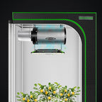 MELONFARM Air Filtration Kit 4", Built-in 14cm Fan Low Nois Carbon Filter with 12-Speed Controller, 8' Ducting & 6" Vent Cover, Cooling & Ventilation System for Grow Tents, Indoor Gardening