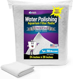 Aquatic Experts Aquarium Polishing Filter Pad, Water Polishing Pad for Aquarium Filters, Filter Floss for Fish Tank Filters, (50 Micron, 24" x 36" - 1 Pack)