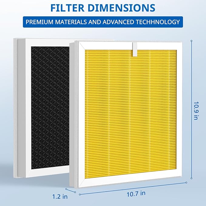G3 Pet Care Filter Compatible with AMEIFU G3 Sferf-30 (FXAP2W) Air Purifier For VEWIOR A3 Air Purifier Filter For Tailulu HQZZ-260 3-IN-1 HEPA Yellow, 2 Pack