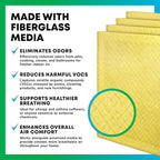 Filterbuy 18x20 Air Cleaner Filter Replacement Pads with Activated Carbon for Dynamic, Micropower Guard, PremierOne PureFlo P6100 MS-1625, and More (4-Pack)