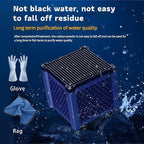 LIYAOLI 2PCS Pure Cube Water Trough Filter - Eco-Aquarium Fish Tank Filters Kit, Honeycomb Activated Carbon Media for Small Tanks, Horse Troughs & Pond Cleaning (Blue)