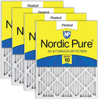 Nordic Pure 14x30x1 (Actual Size: 13 15/16 x 29 15/16 x 3/4) Pleated MERV 10 Air Filters 4 Pack