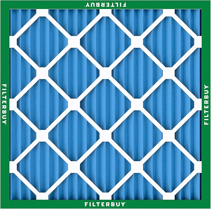 Filterbuy 20x20x1 Air Filter MERV 13 Optimal Smoke & Allergy Defense (3-Pack), Electrostatic Pleated HVAC AC Furnace Filters Replacement, Made in USA (Actual Size: 19.50 x 19.50 x 0.75)