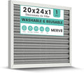 20x24x1 HVAC Furnace Air Filter, Washable Electrostatic Furnace Filter, MERV 8, Lasts a Lifetime, Breathe Fresher, Home And Office (Actual Size:19.61x23.39x0.82)
