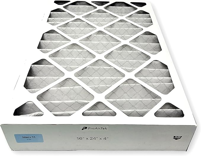 Proairtek AF16244M11SWH Model 16x24x4 Air Filter, MERV 11; Ideal for Anyone Wanting Clean, Crisp Air in Their Home