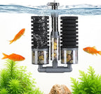 Dual Sponge Aquarium Filter, Air-Powered, 10–20 Gal – Ultra-Quiet Bio-Sponge Filtration | Freshwater & Saltwater | Easy Setup
